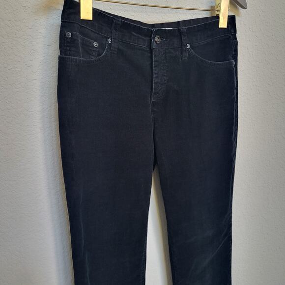 St Johns Bay Black Corduroy Pants Straight Leg Women Size 4 Fall Winter Casual - Picture 7 of 10
